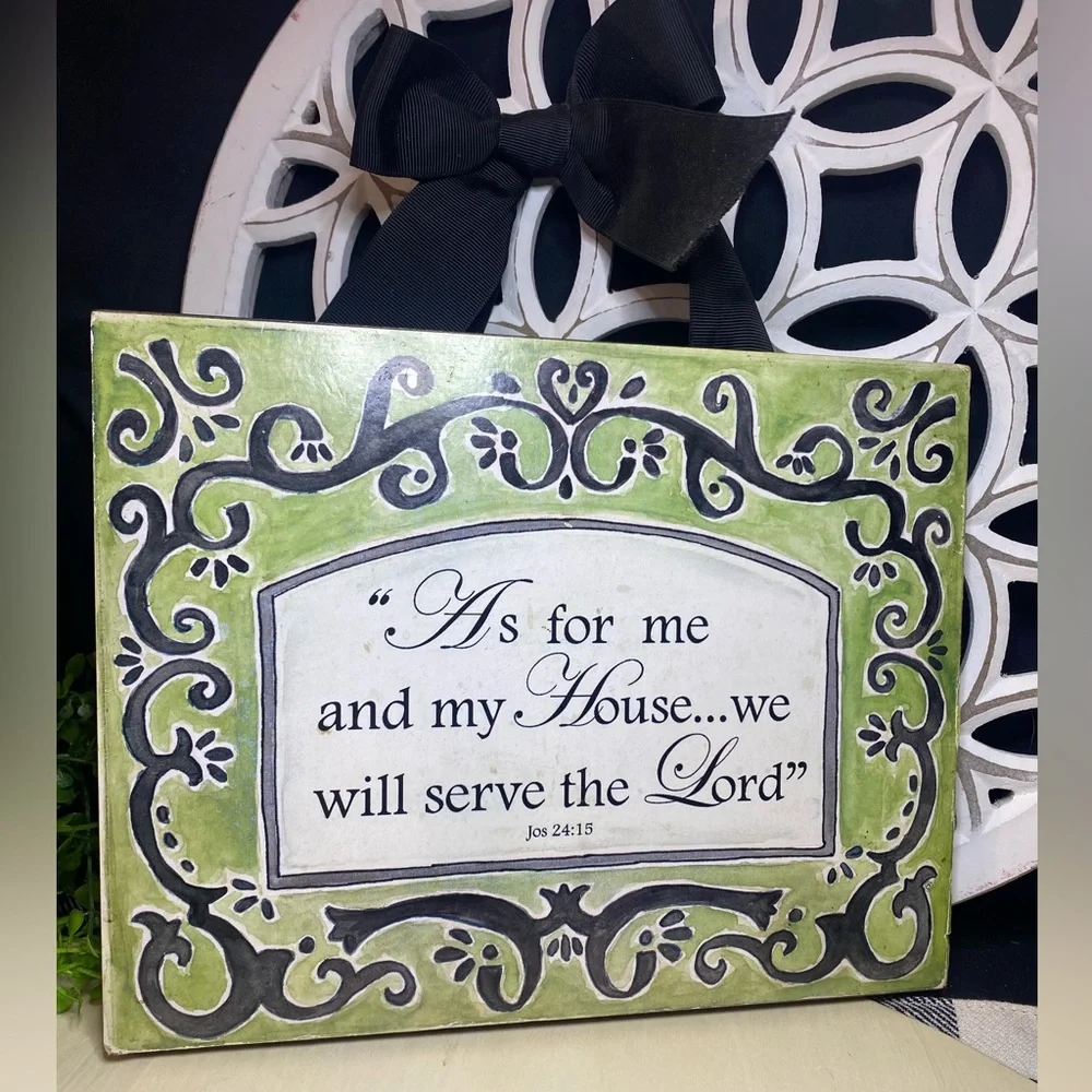 Decorative Plaque with Inspirational Quote With Bow‎